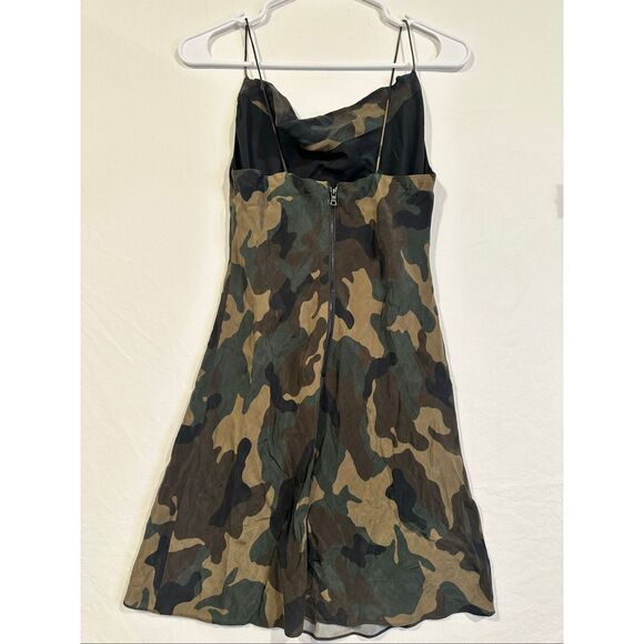 Alice and Olivia Harmony Drapey Camouflage Slip Dress, size 2 - Picture 4 of 9